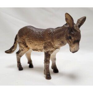 Vintage Schleich 1989 Handcrafted Realistic Resin Donkey Figurine Toy 13212
